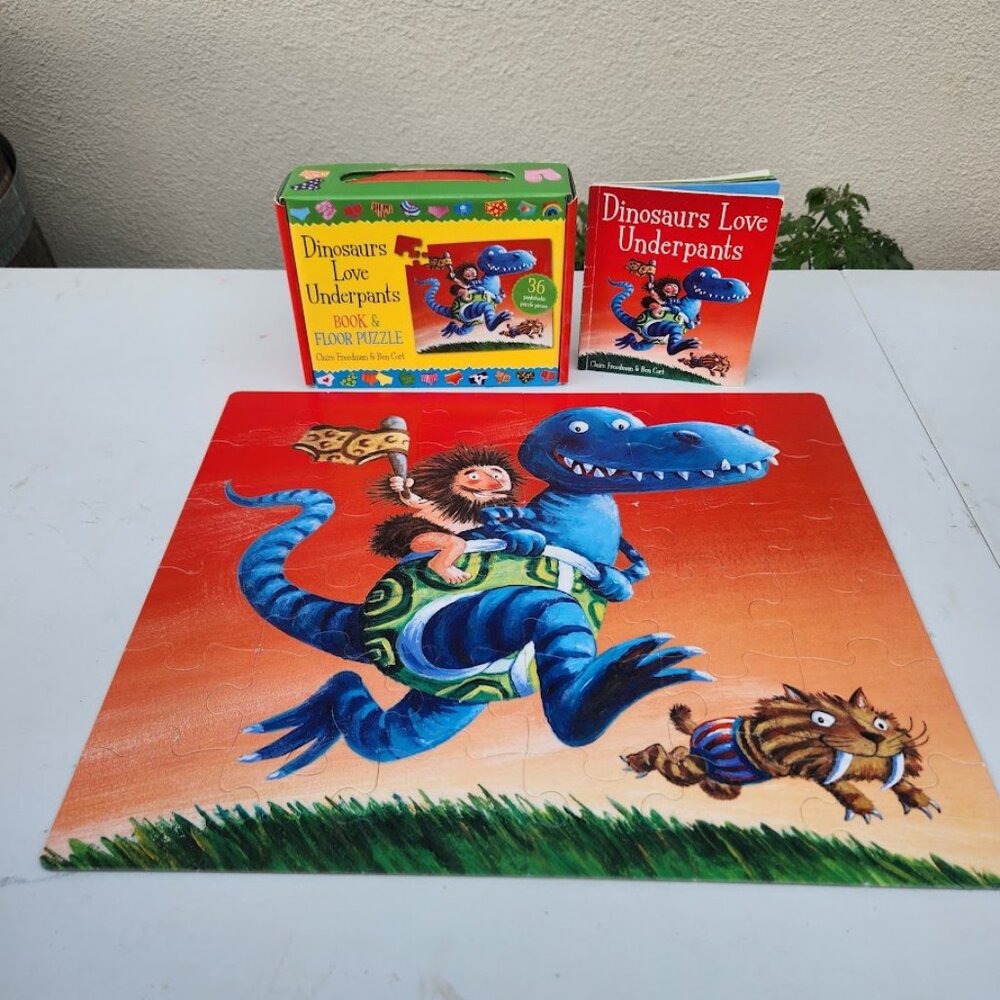 Dinosaurs Love Underpants Book and Floor Jigsaw Puzzle Toddler Toys 36 Pieces - Picture 3 of 9
